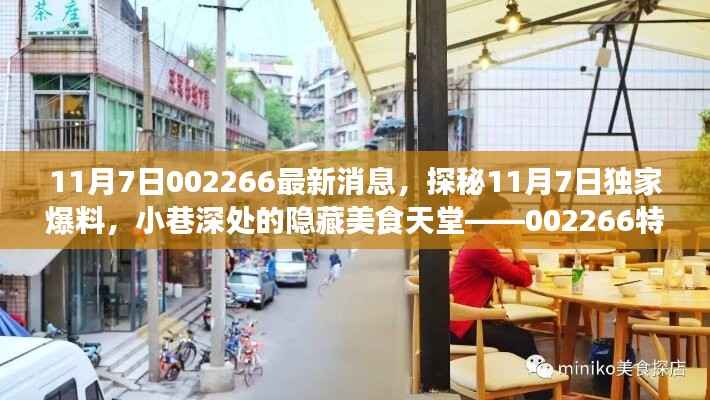 探秘独家爆料,小巷深处的隐藏美食天堂——002266特色小店之旅