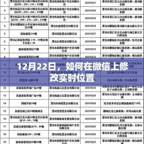 微信实时位置修改指南,12月22日操作教程