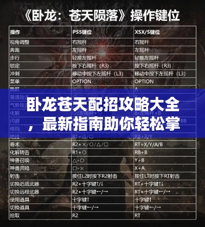 卧龙苍天配招攻略大全,最新指南助你轻松掌握!
